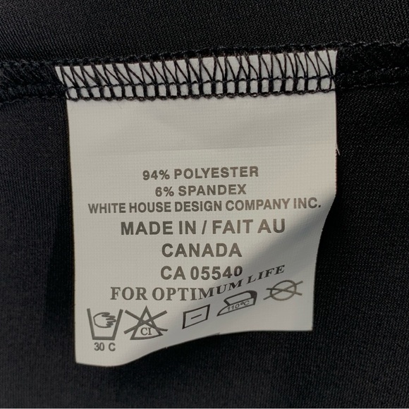 Sympli Swing Dress Womens 10 Black Jersey Stretch Asymmetrical Hem 3/4 Sleeve - Picture 6 of 7